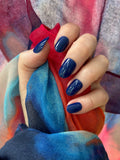 Midnight Press-On Nails (medium oval)