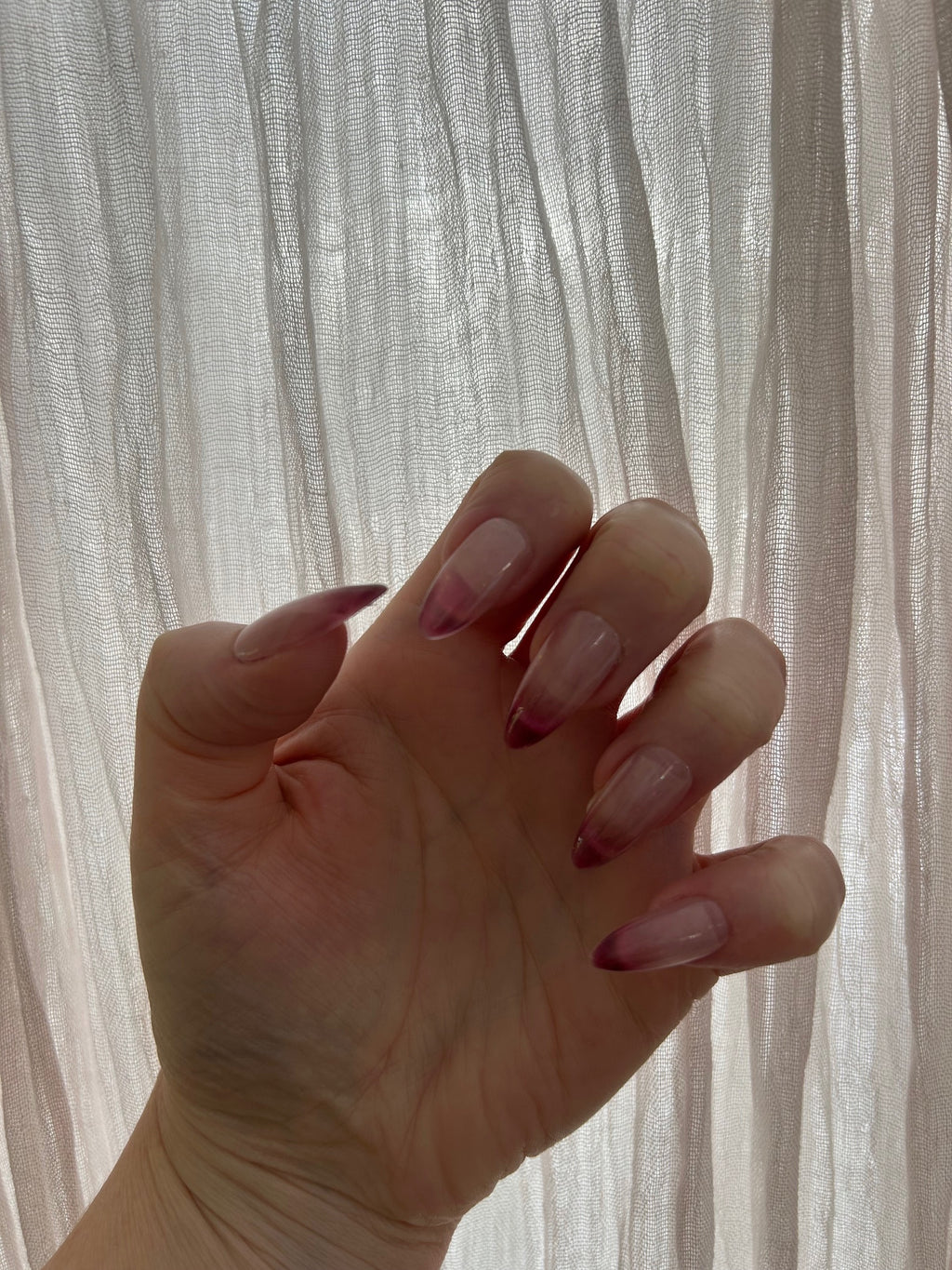 Fairy Kiss handmade Press-On Nails (long almond) - MEDIUM NAIL SIZE