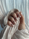 French Pearl Press-On Nails (medium almond)