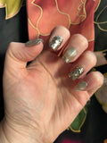 Golden Hour handmade Press-On Nails (short square) - MEDIUM NAIL SIZE