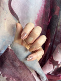 Pink Opal handmade Press-On Nails (short square) - SMALL NAIL SIZE