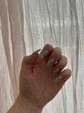 Shooting Star handmade Press-On Nails (medium oval) - MEDIUM NAIL SIZE
