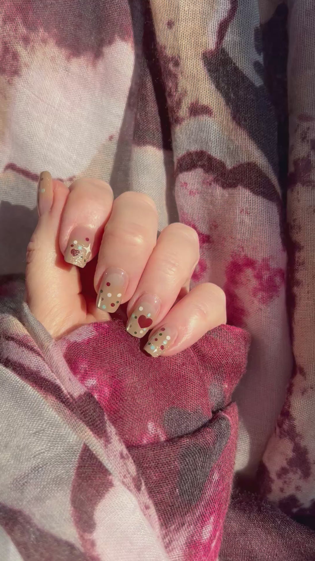 Confetti Kisses handmade Press-On Nails (short square) - SMALL NAIL SIZE