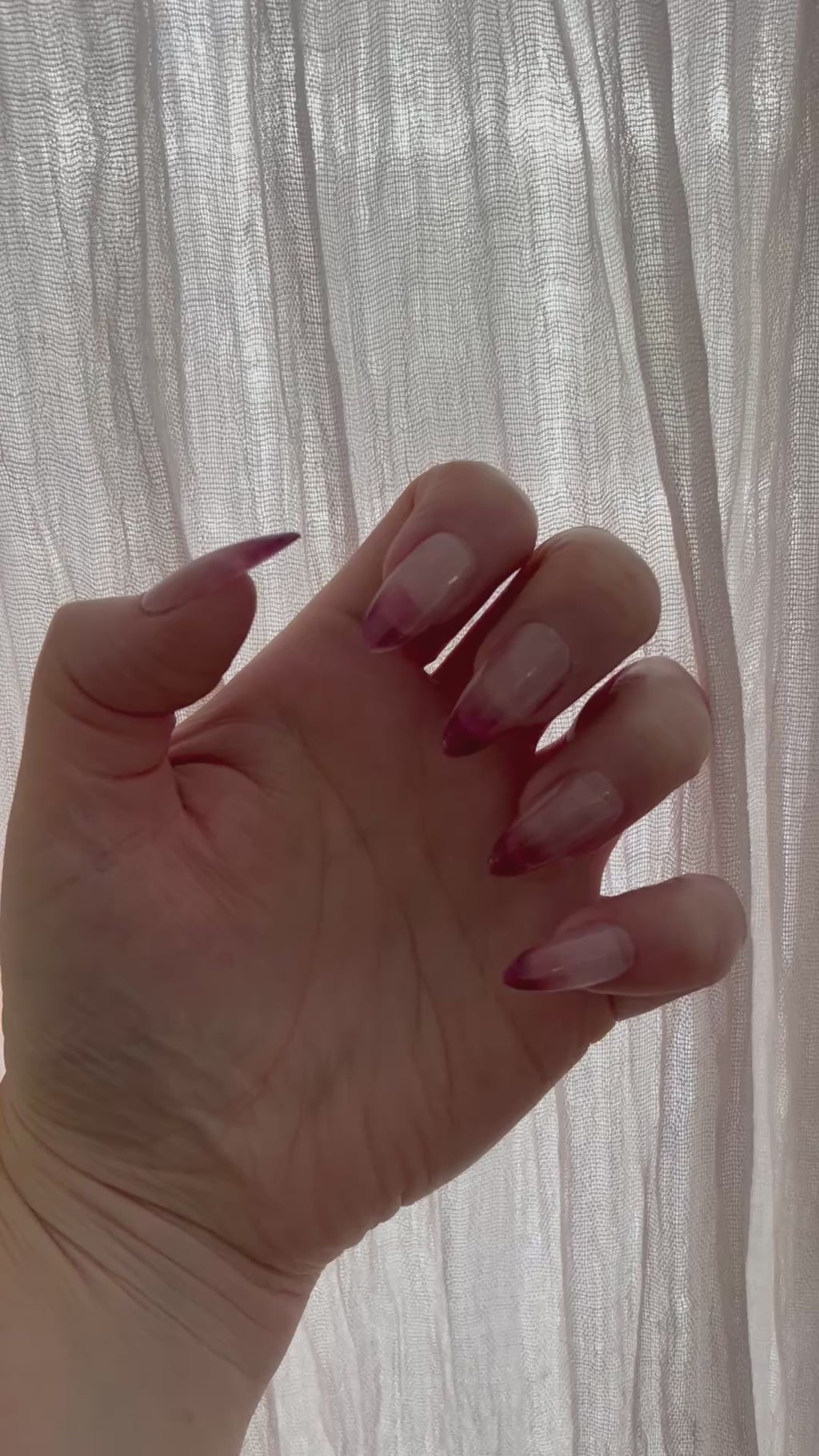 Fairy Kiss handmade Press-On Nails (long almond) - MEDIUM NAIL SIZE