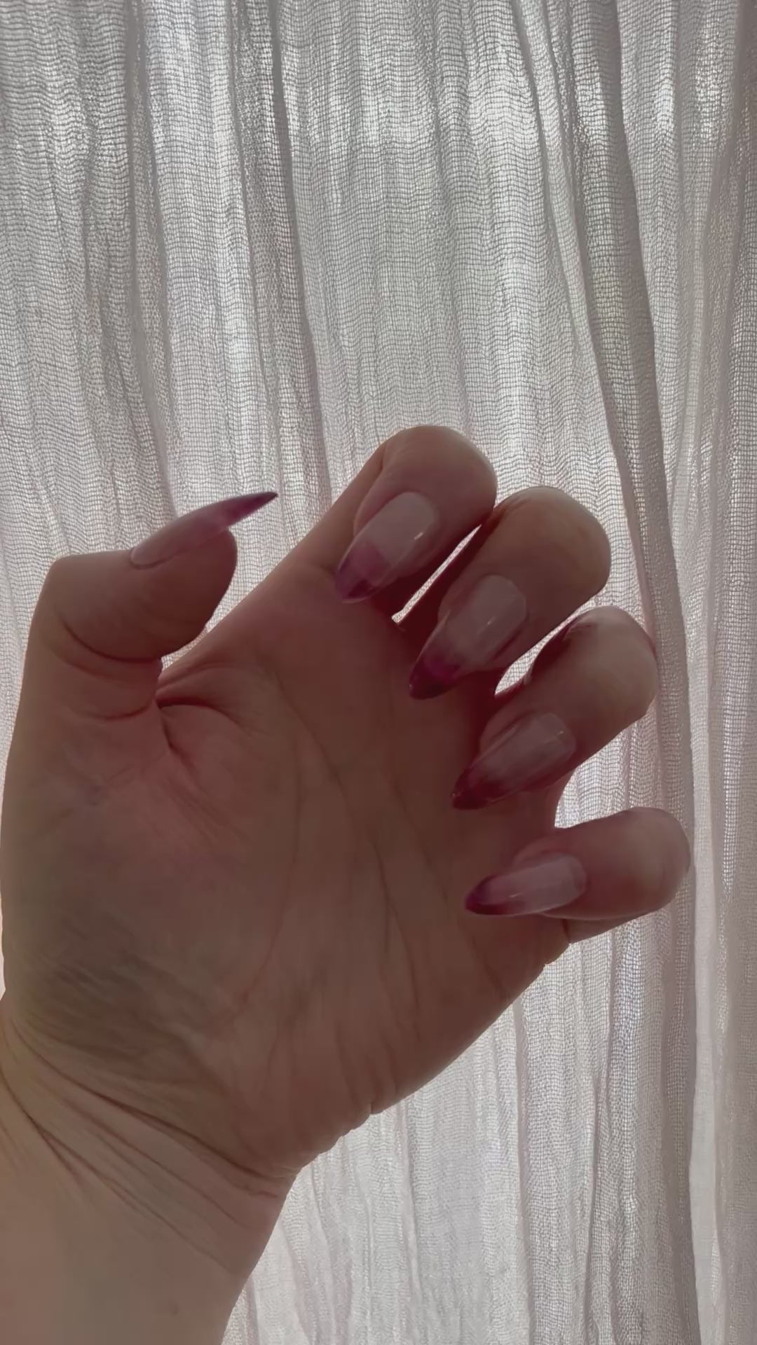 Fairy Kiss handmade Press-On Nails (long almond) - MEDIUM NAIL SIZE