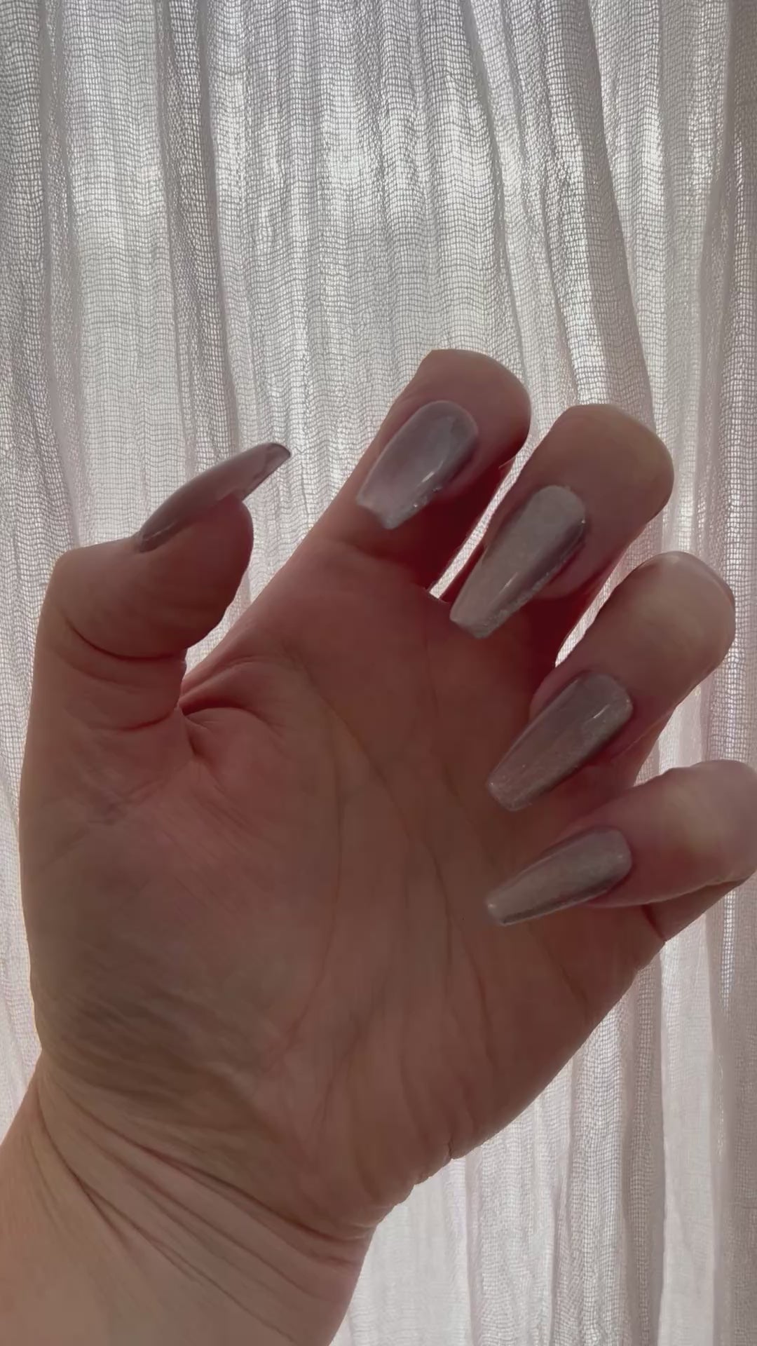 Fairy Tale handmade Press-On Nails (long coffin) - MEDIUM NAIL SIZE