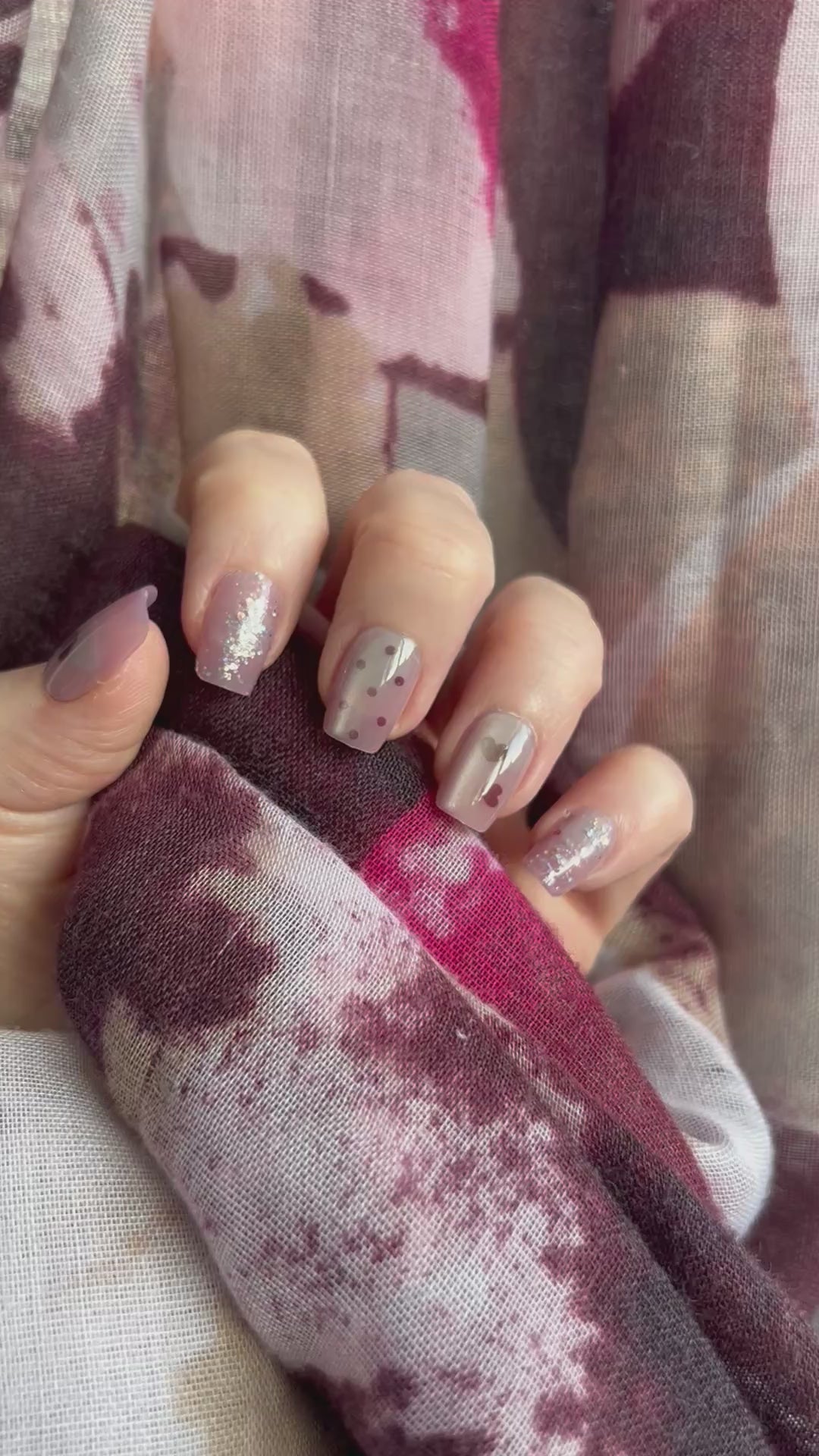 Sparkle Confetti handmade Press-On Nails (short square) - MEDIUM NAIL SIZE