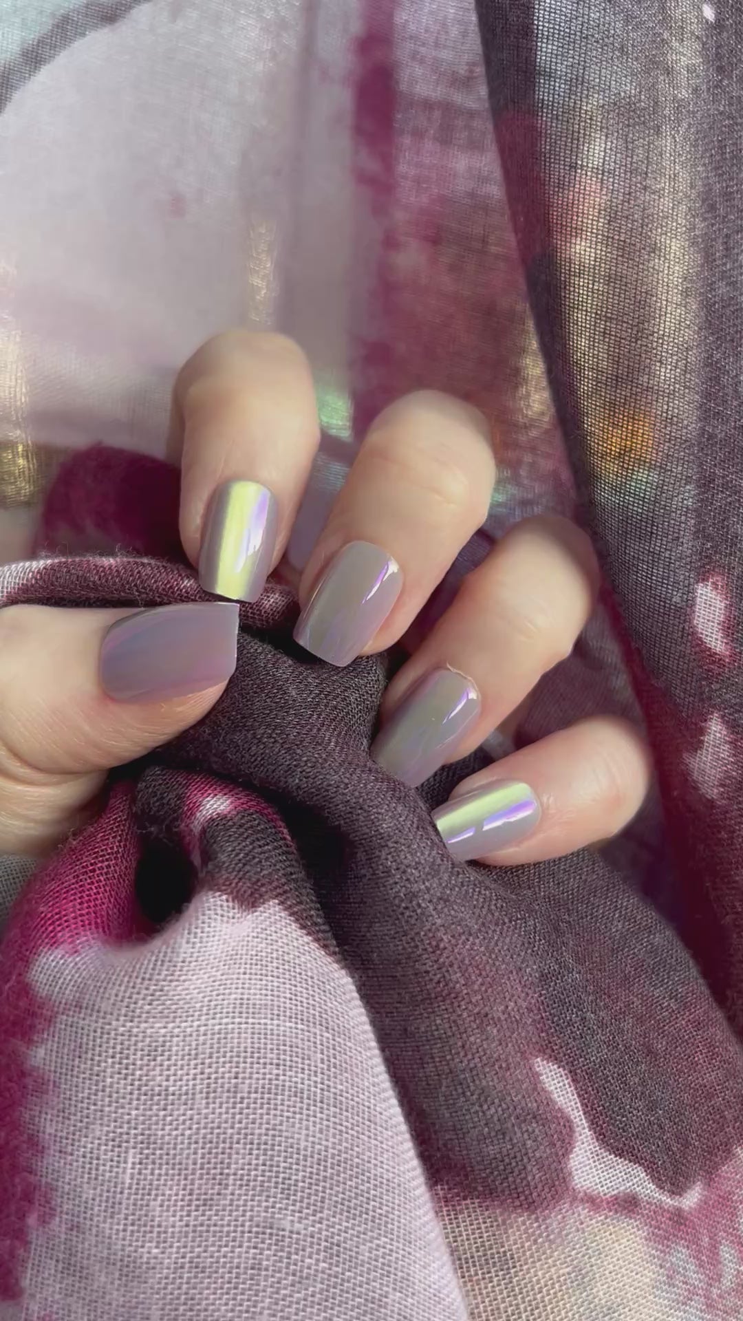 Lavender Glow handmade Press-On Nails (short square) - MEDIUM NAIL SIZE
